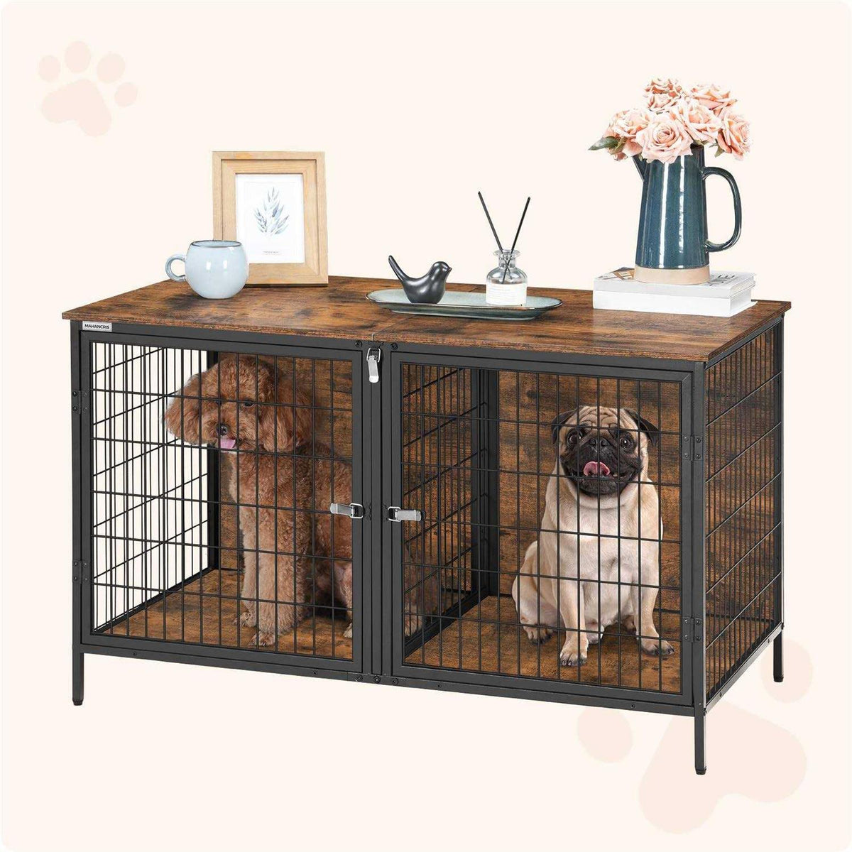 Dog Crate Furniture with Removable Divider Q173