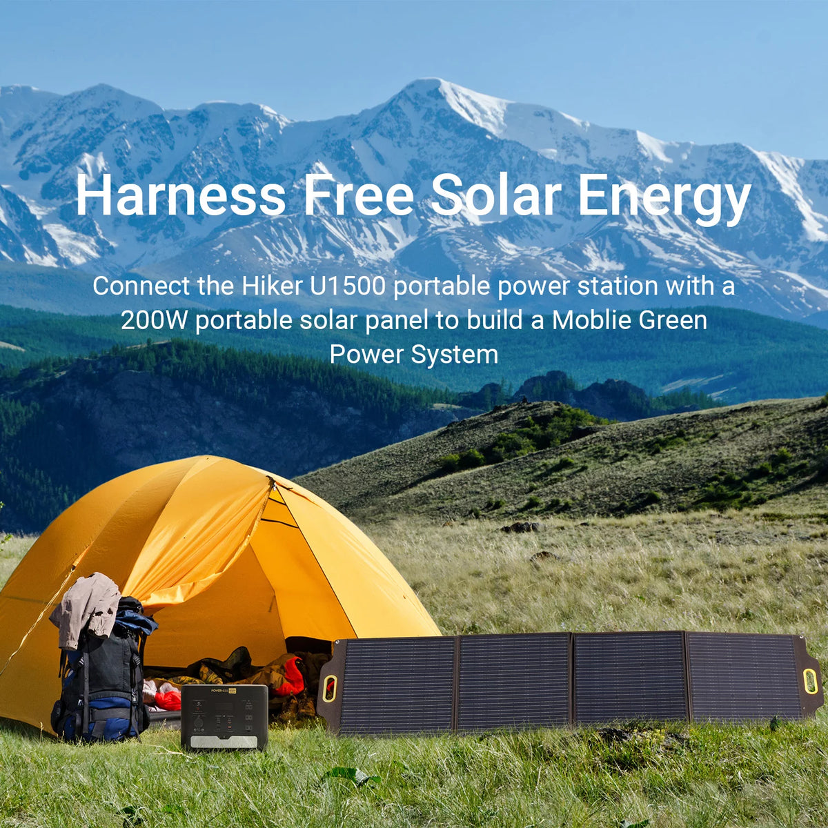 Portable Power Station 1536Wh LiFePO4 with 1500W AC Outlets U866