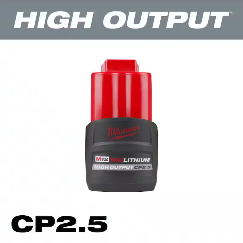 12V Brushless Cordless 1/2 in. Right Angle Impact Wrench with 2.5 Ah Battery T896185