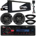 Single DIN MP3 USB AUX Digital Media Receiver, 2x 6.5 300W Marine Speakers L805