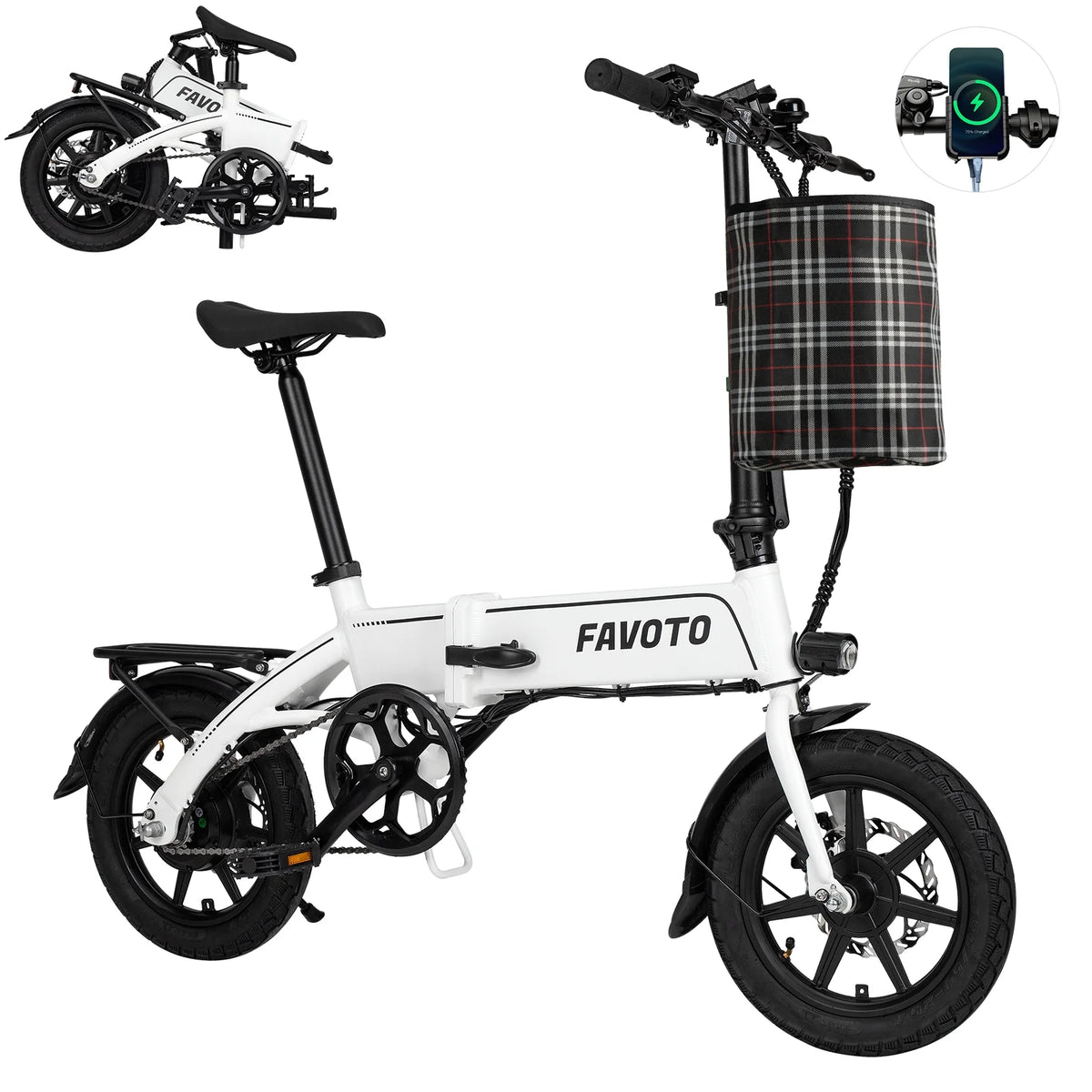 Folding Electric Bike with 36V10.4Ah Removable Battery O964