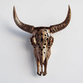 Faux Decorative Carved Cow Skull Wall Mount Q8453