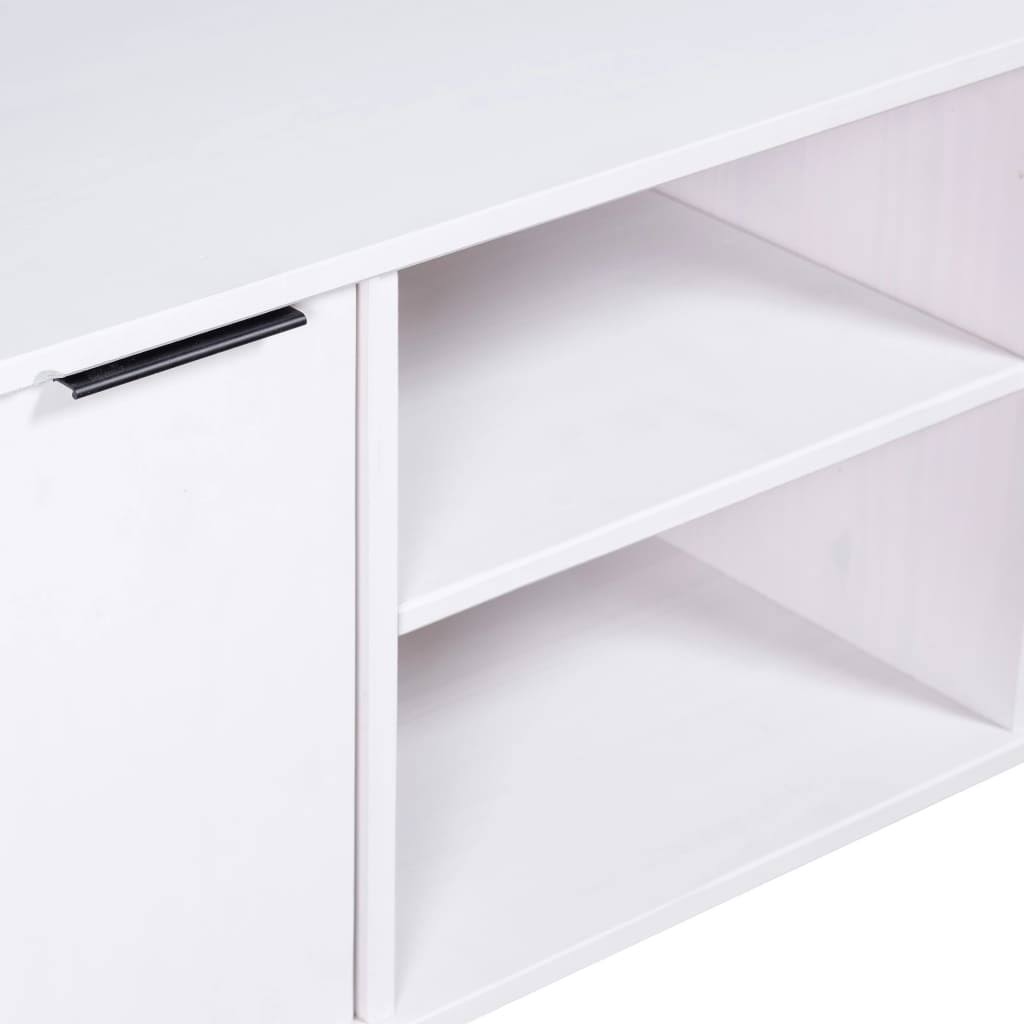 Gray Solid Pine Wood TV Cabinet R4617