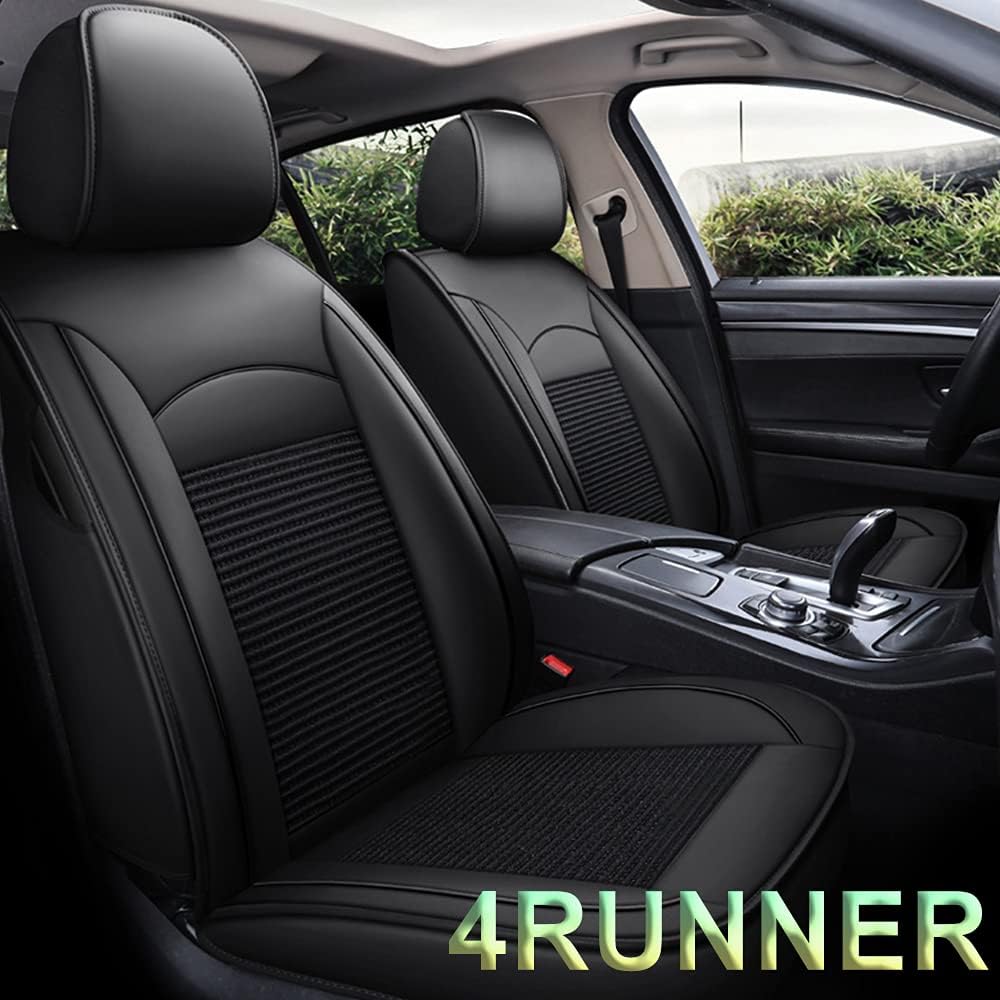 Custom Car Seat Covers Full Set 5 Seats Faux Leather Waterproof Black P263886
