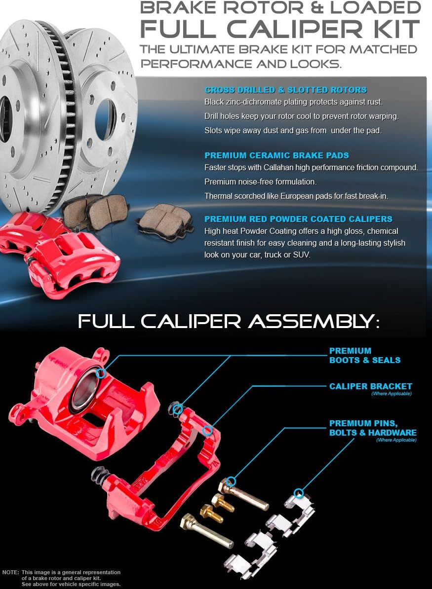 Front and Rear Brake Pads Rotors and Clips F68512