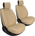 Black Leather Car Seat Covers 2Pcs T178828