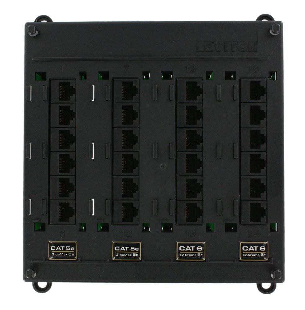 CAT 6 24 Port Black Patch Panel Z434