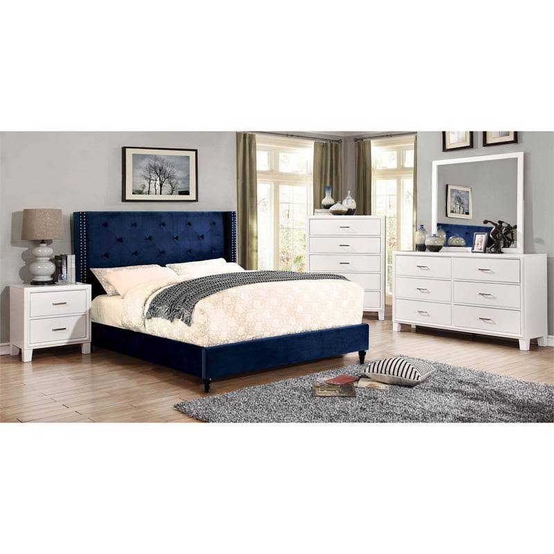 Tufted Wingback California King Bed T3695