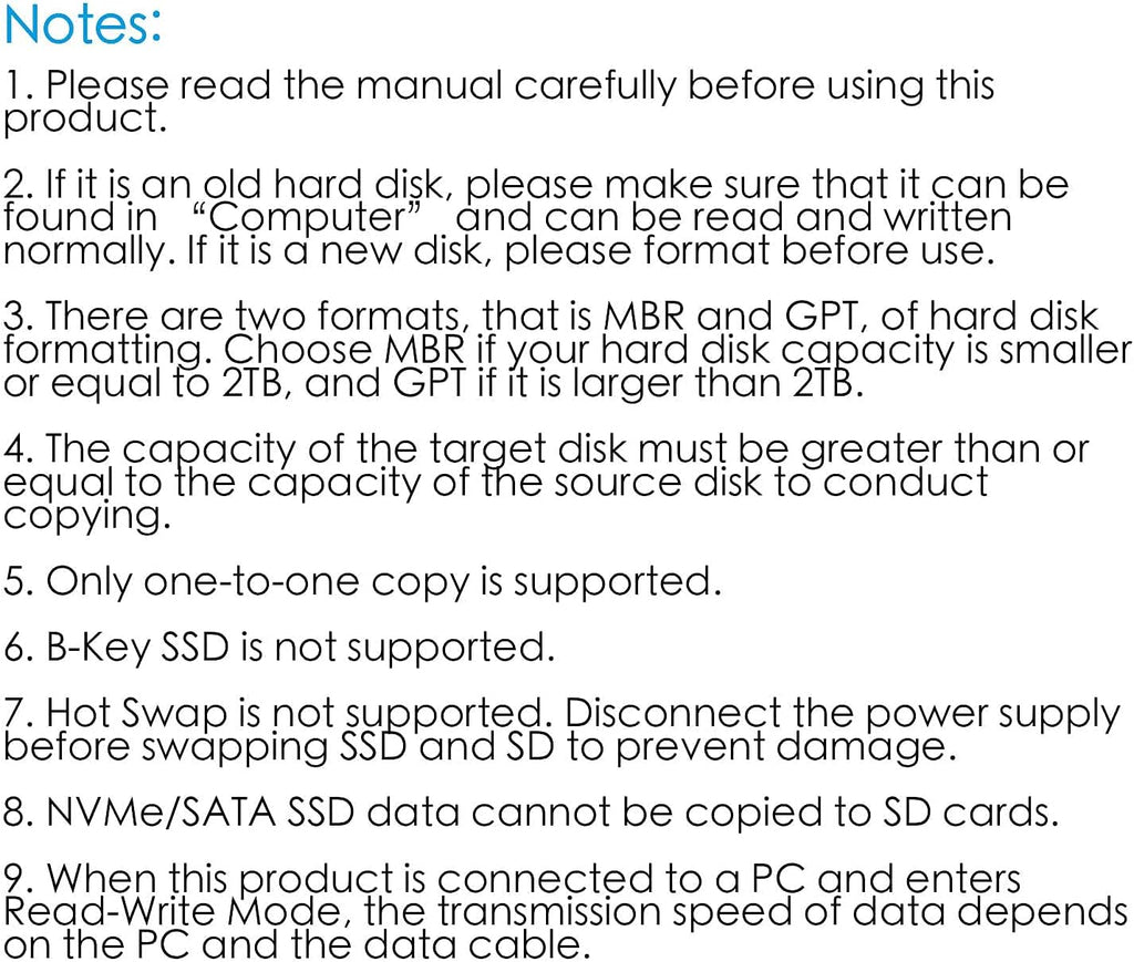 M.2 NVME/SATA SSD Docking Station V504921