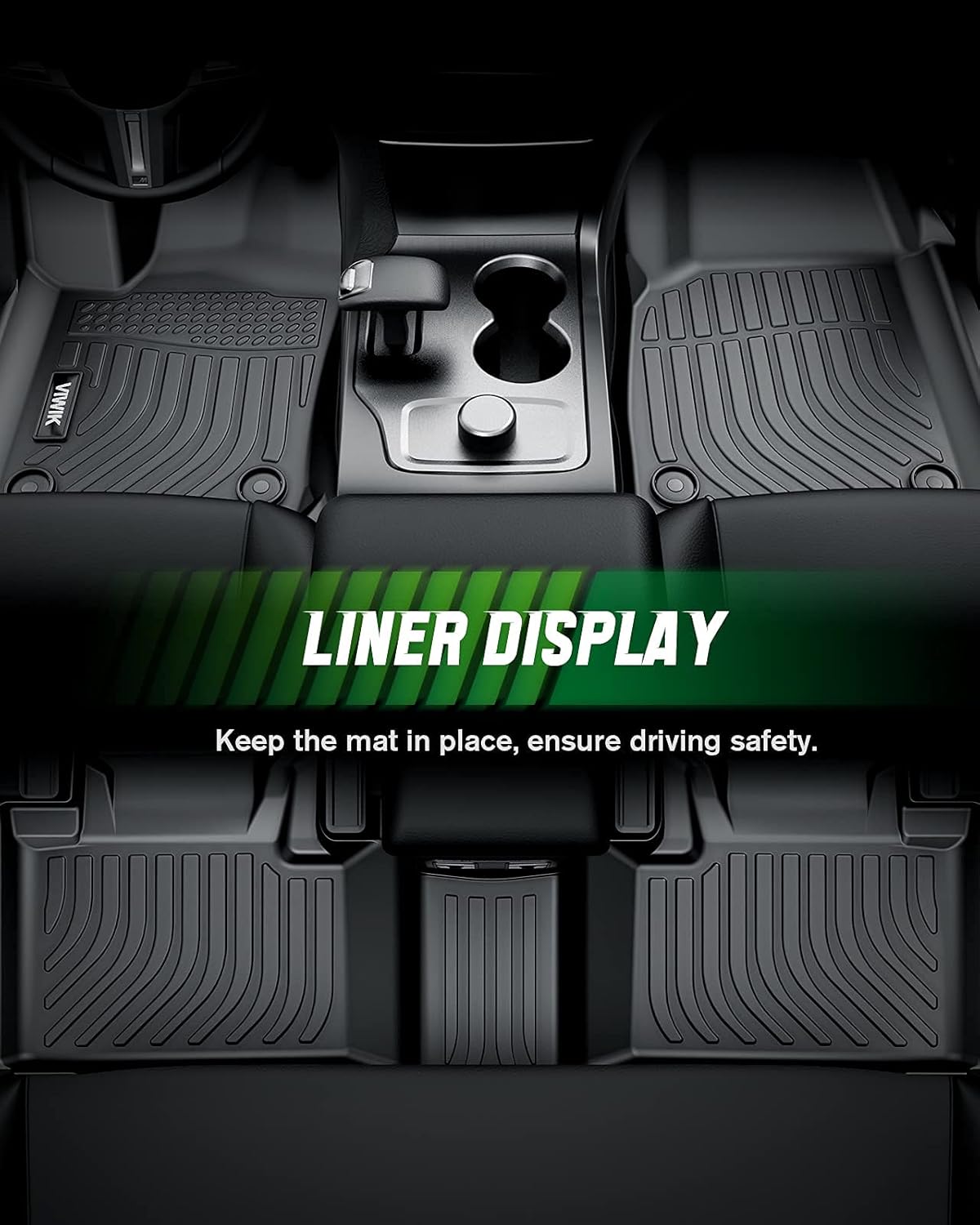All Weather TPE Black Car Floor Mats Full Set N5541