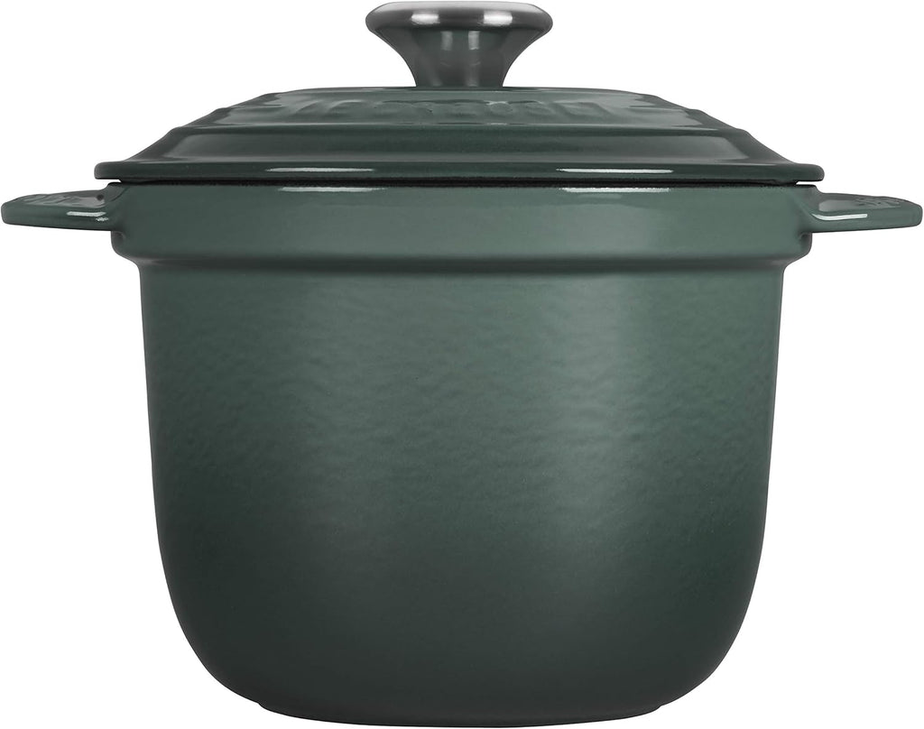 Enameled Cast Iron Rice Pot with Stoneware Insert, 2-1/2-Quart C163
