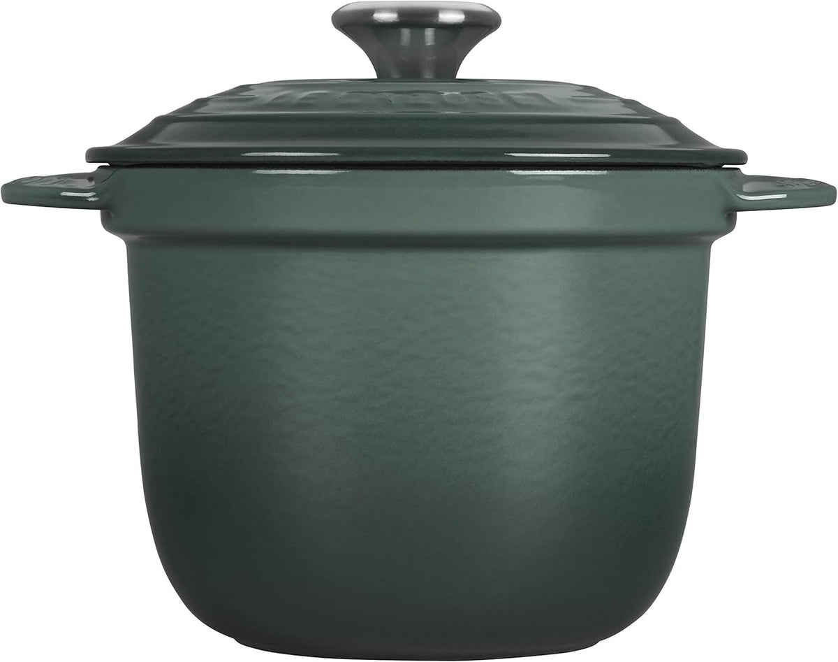Enameled Cast Iron Rice Pot with Stoneware Insert, 2-1/2-Quart C163