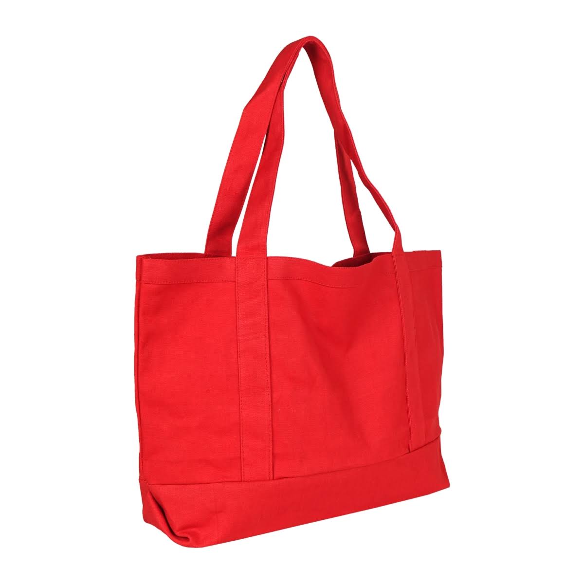 Cotton Canvas Shopping Tote Red Case of 48 J468858