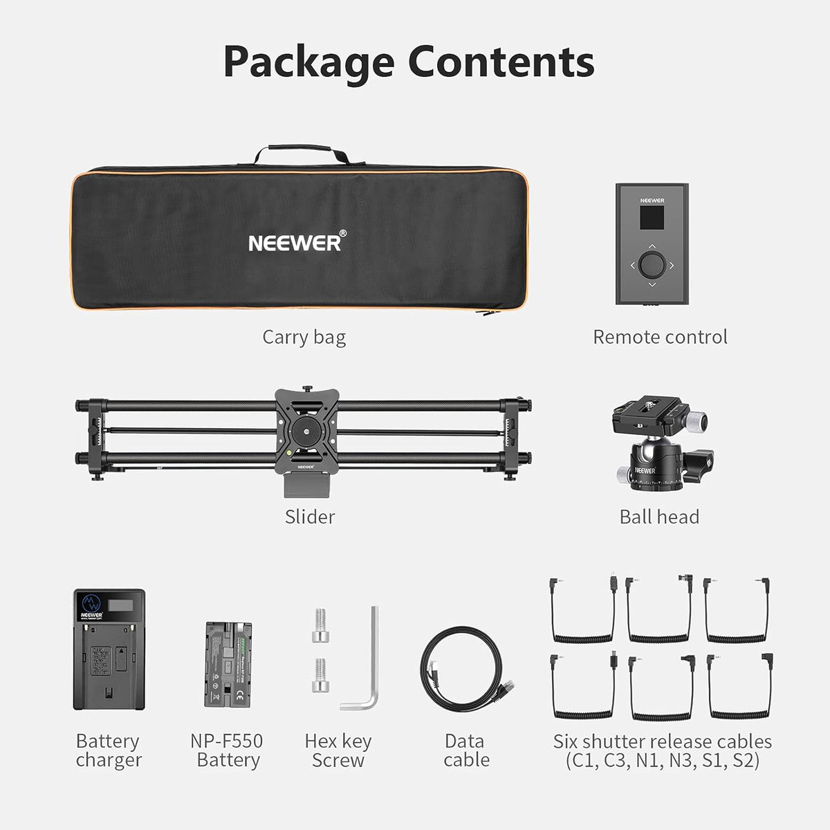 Motorized Camera Slider Carbon Fiber Dolly Rail with Remote Controller C486355