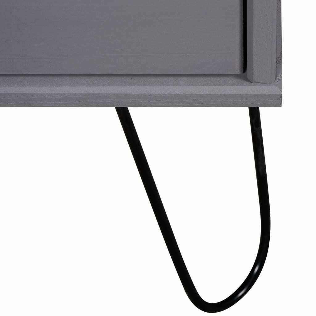 Gray Solid Pine Wood TV Cabinet R4617