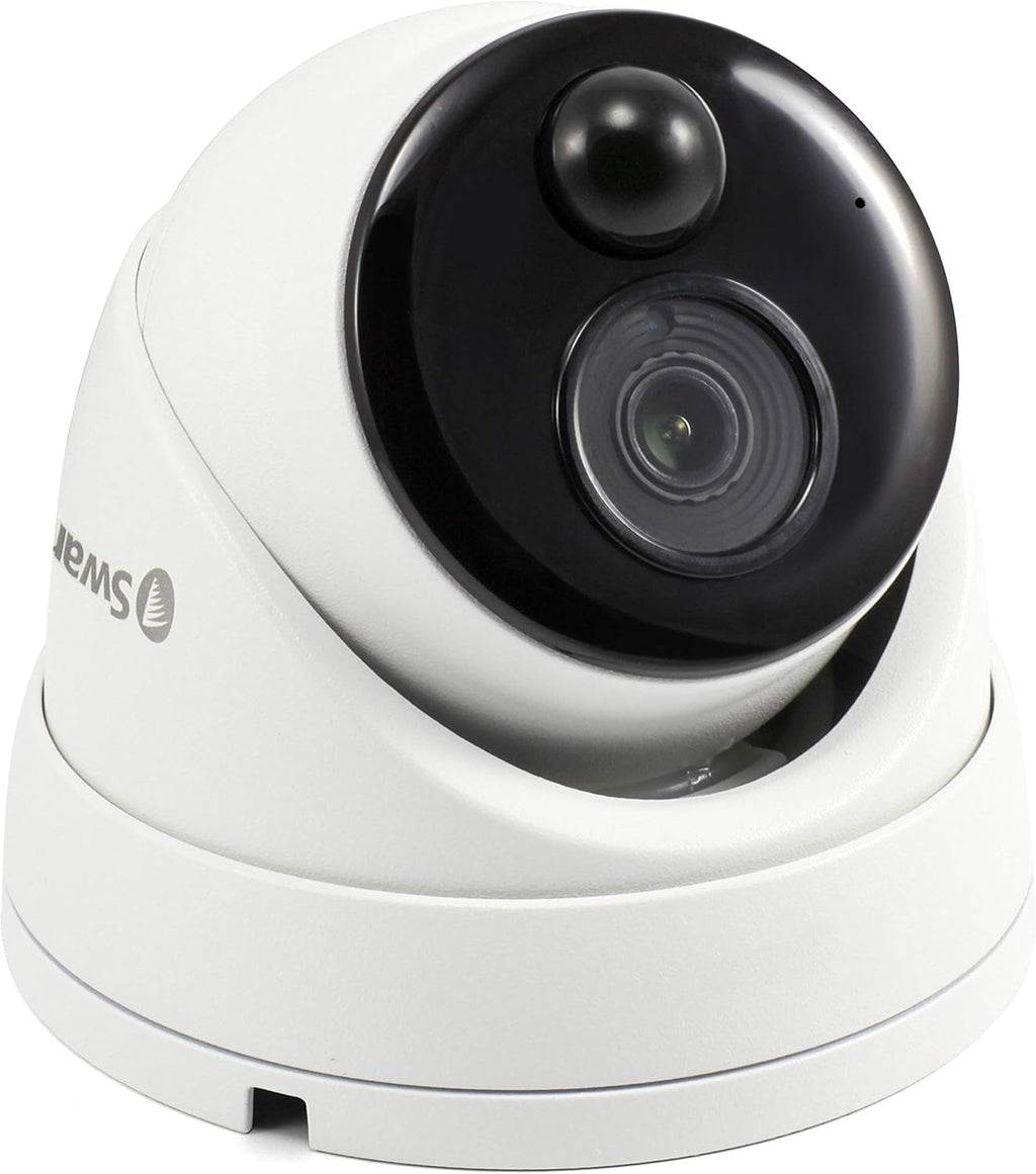 Wired PIR Dome Security Camera, 4K HD Color Night Vision, Indoor/Outdoor E188107