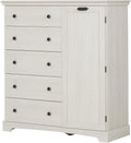 Winter Oak 5-Drawer Dresser with Cabinet Door N5196