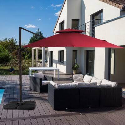 Red Cantilever Umbrella N533