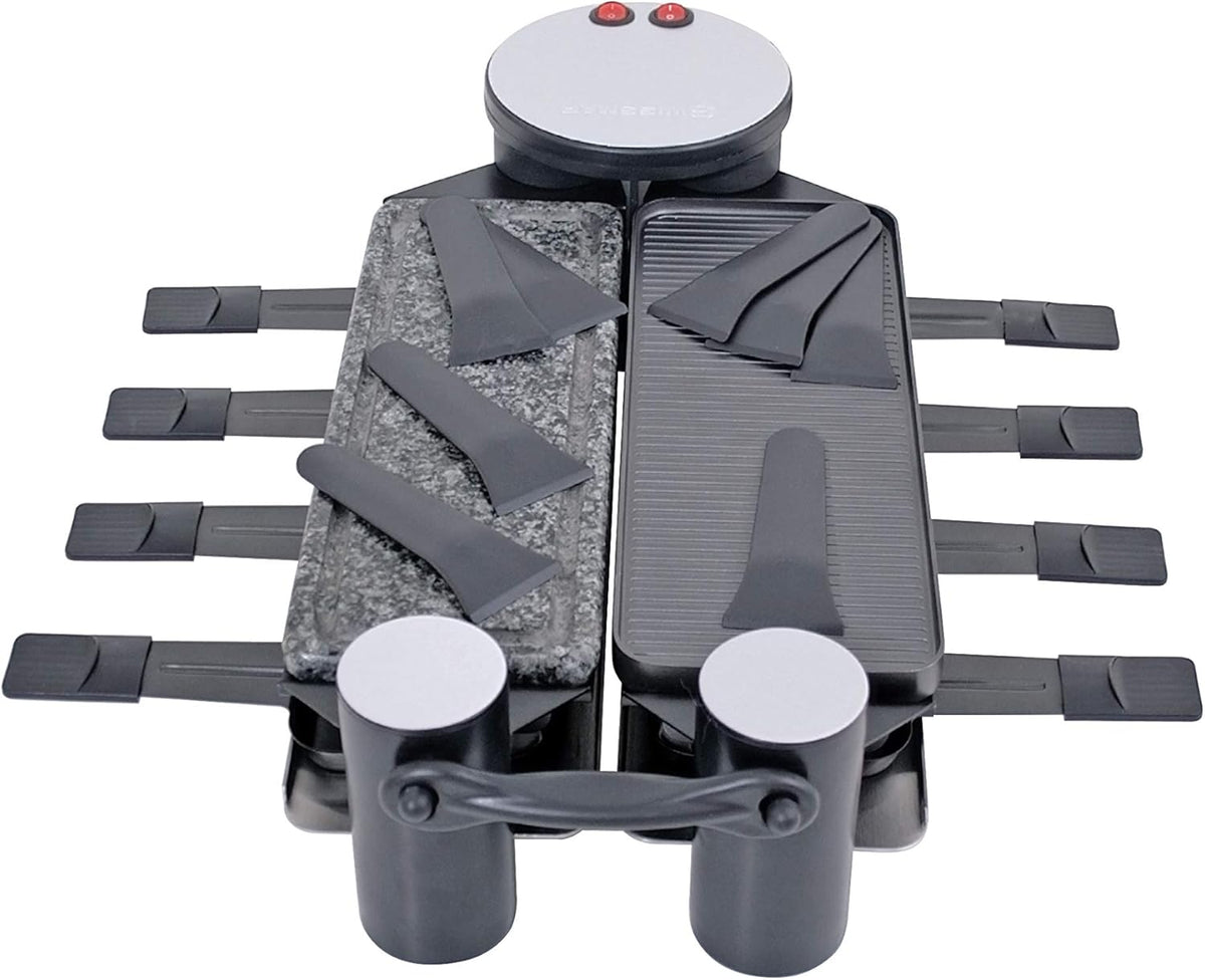 8 Person Swivel Raclette Cast Aluminum Grill S3503