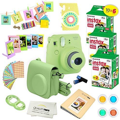 Flamingo Pink Instant Camera with 60 Pack Instant Films U857903