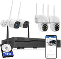 Wireless WiFi 3MP Outdoor Security Camera System with 1TB Hard Drive J5975