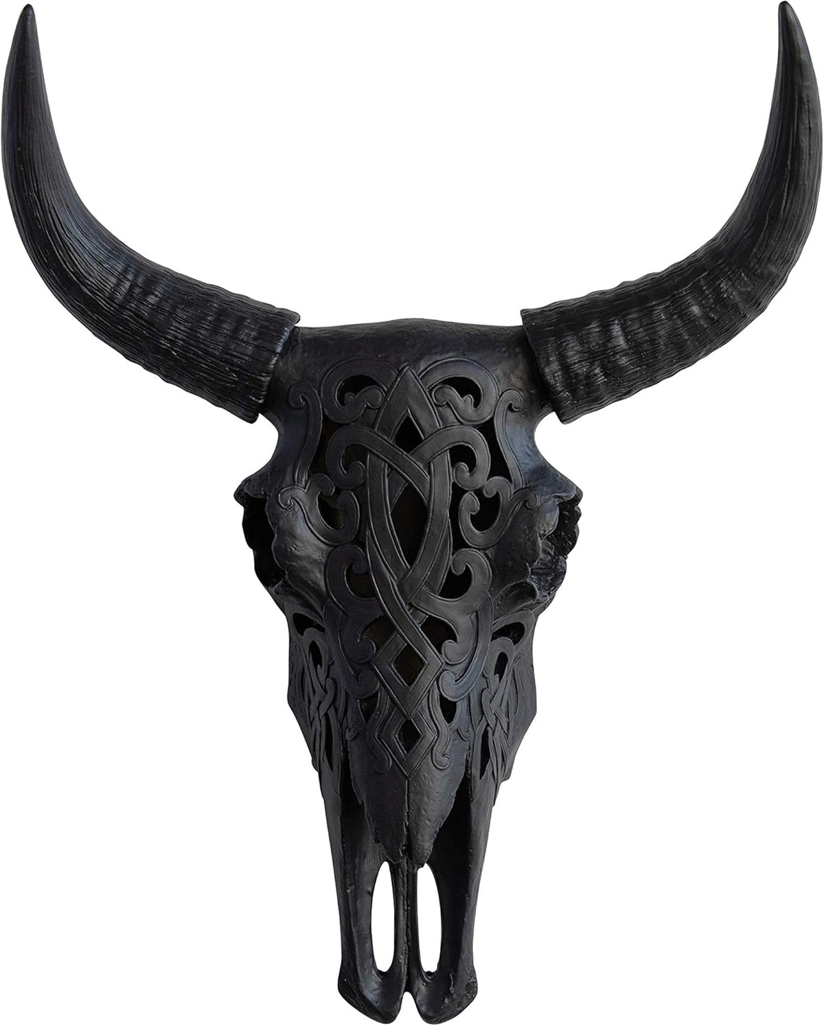 Faux Decorative Carved Cow Skull Wall Mount Q8453