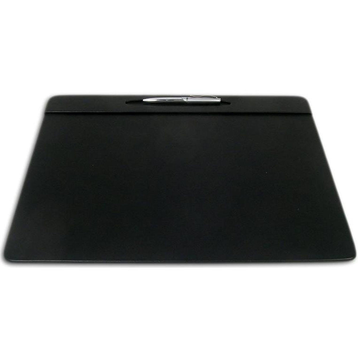 Black Leather Conference Table Pad with Pen Well U938468
