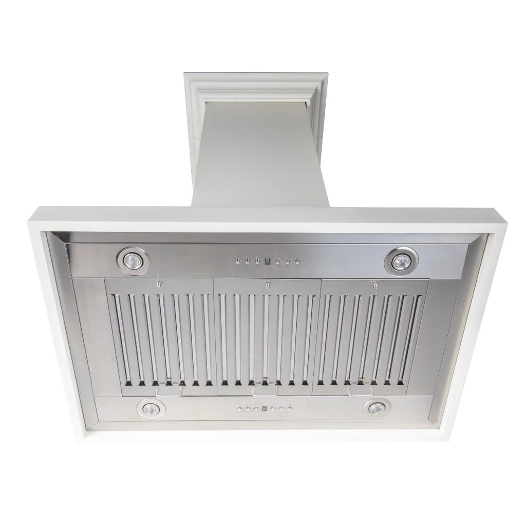 30 in. Wooden Island Mount Range Hood with 760 CFM Motor L367
