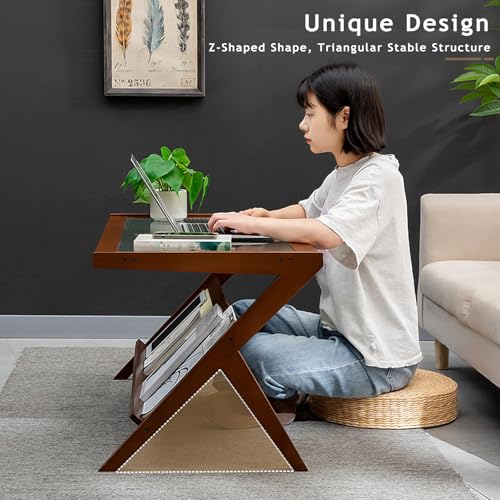 Rattan Coffee Table with Tempered Glass Tabletop M300