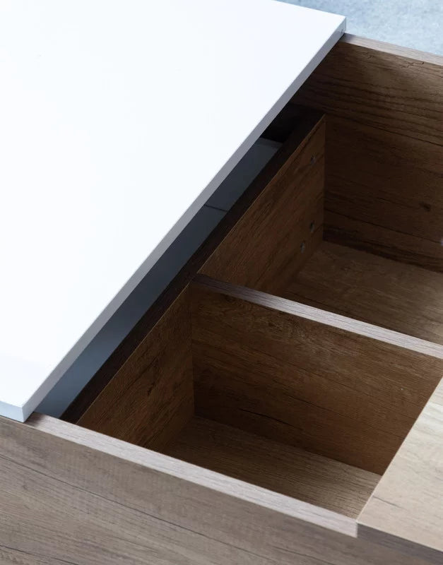 Light Brown Wood Coffee Table with 2 Drawers P701233