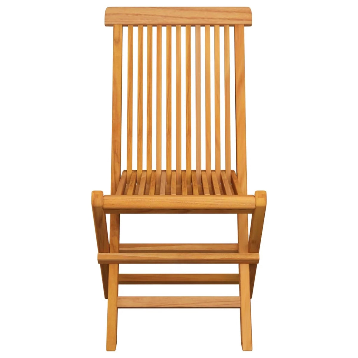 Set of 4 Wooden Foldable Outdoor Dining Chairs with Green Cushion Y8283
