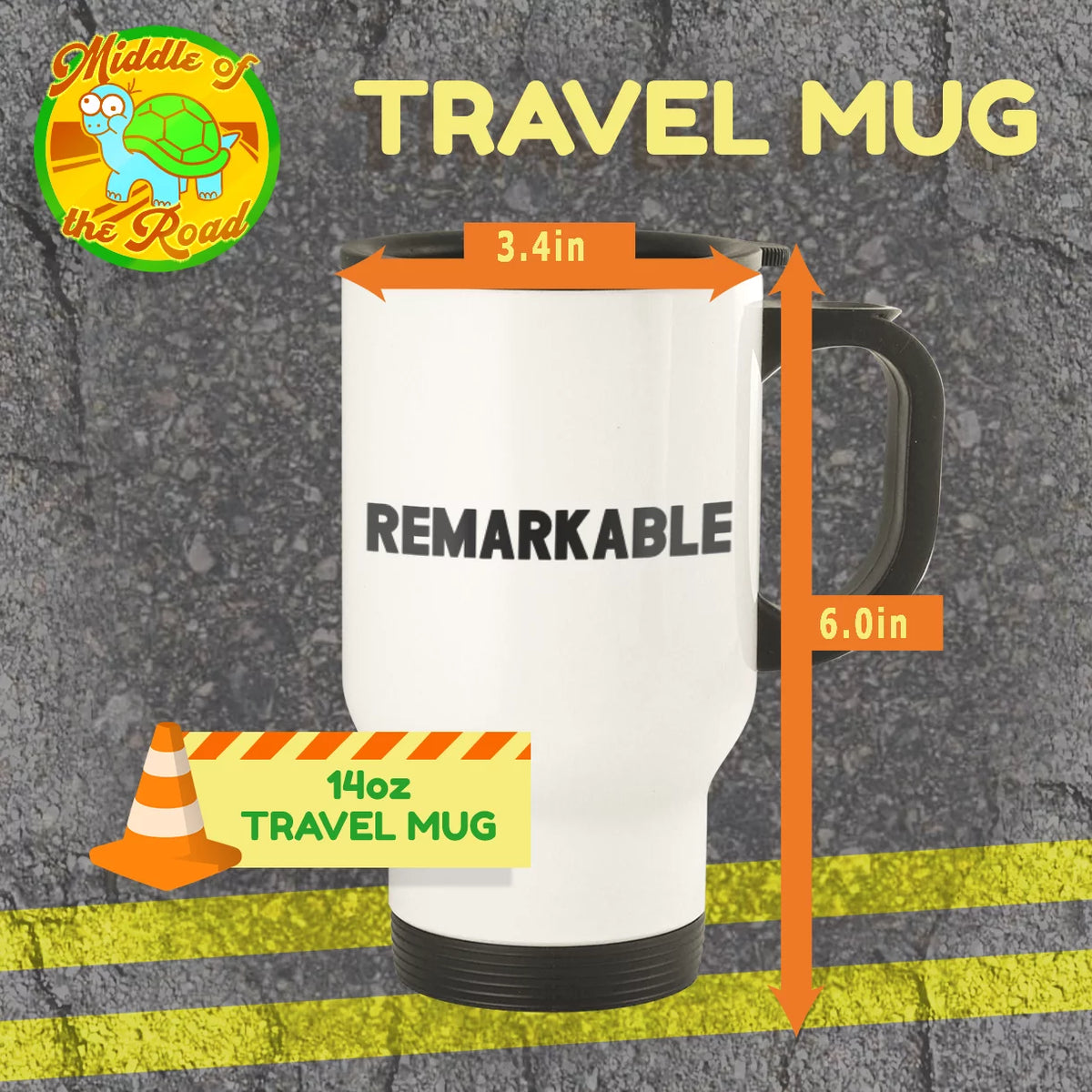 14oz Stainless Steel Travel Mug B7894