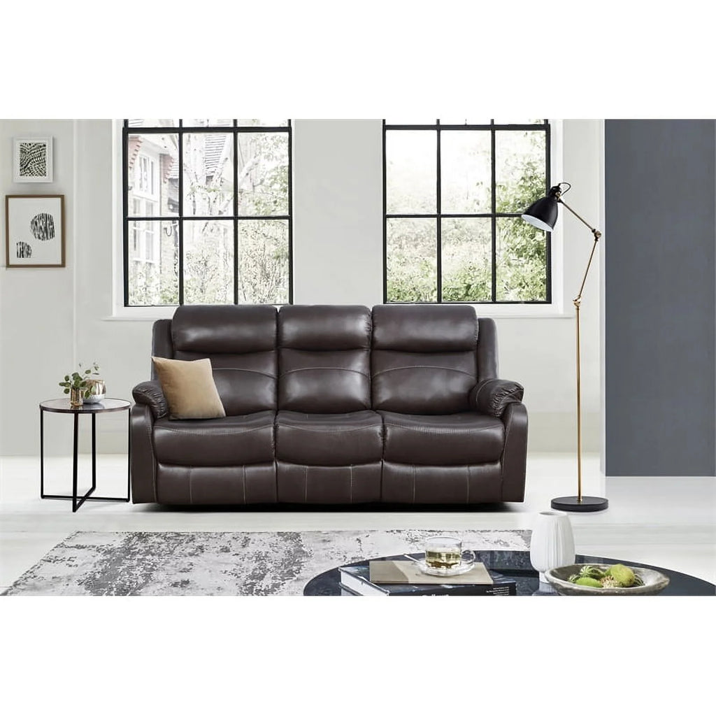 Dark Brown 2-Piece Microfiber Reclining Sofa Set H33926
