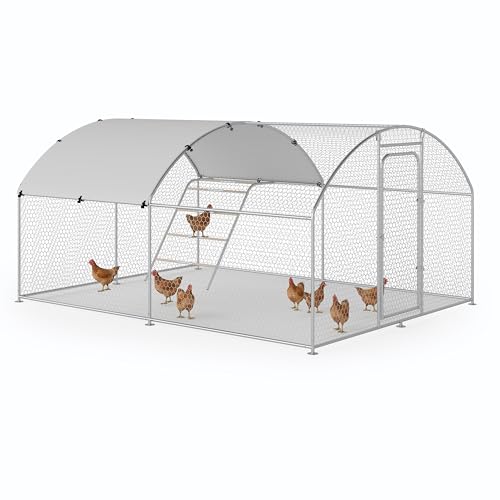 Large Metal Chicken Coop with Waterproof Cover Q137042