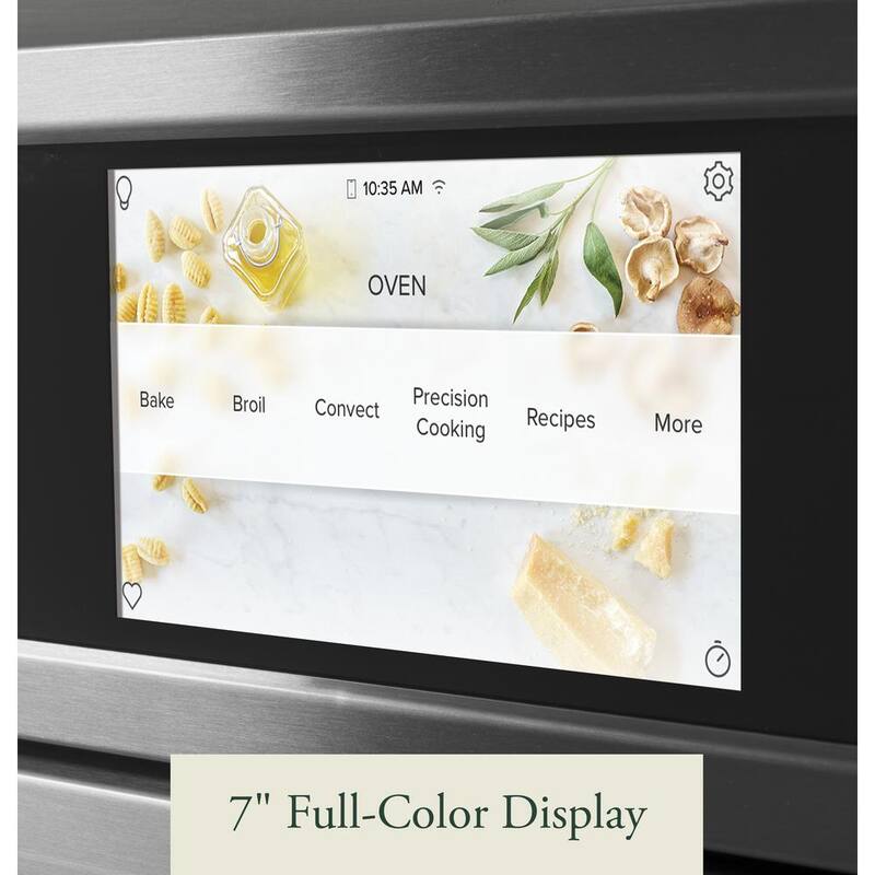 30 in. Smart Single Electric French-Door Wall Oven with Convection Self-Cleaning in Matte Black D6654