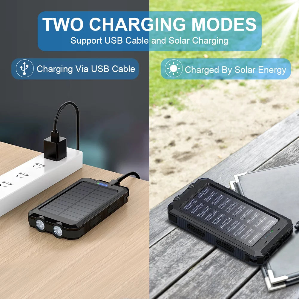 20000mAh Solar Power Bank with Dual USB Ports U9029