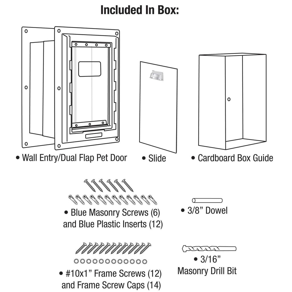Wall Entry Pet Door with Telescoping Tunnel W884