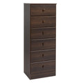 Black 6 Drawer Dresser O29002