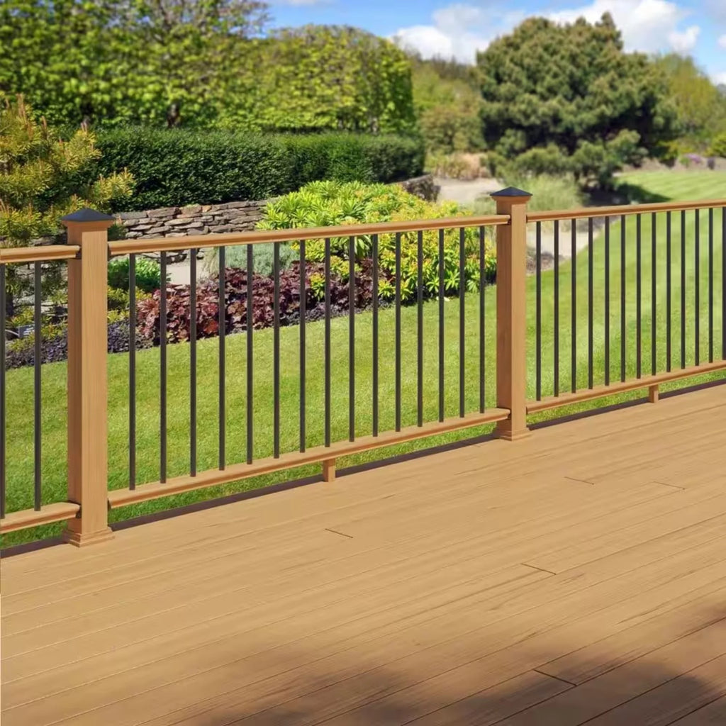 6 ft. Cedar Railing Kit with Aluminum Round Balusters G588157