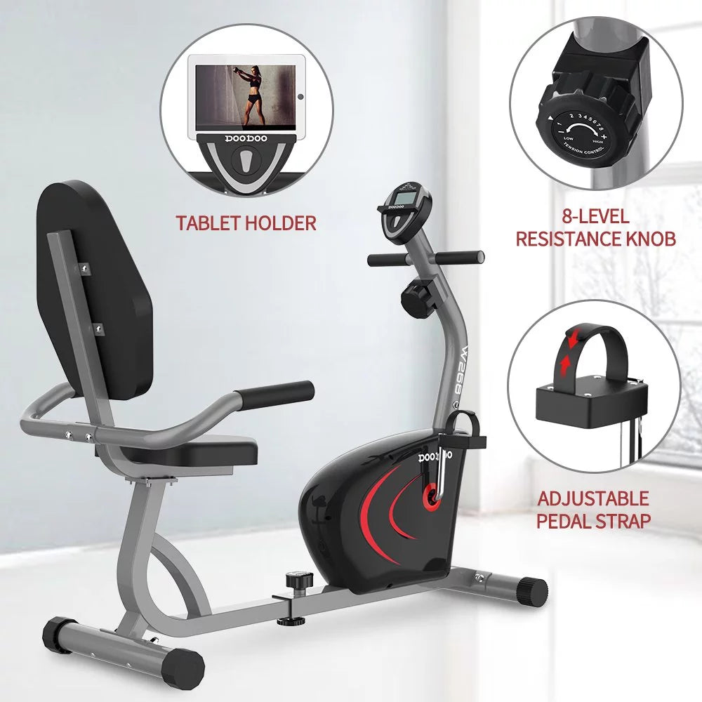 Recumbent Stationary Bike Magnetic Resistance N2078