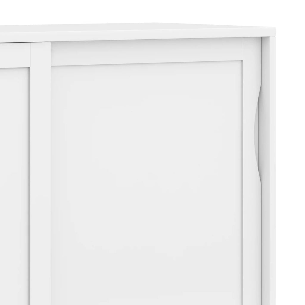 White Solid Hardwood Storage Cabinet I53444