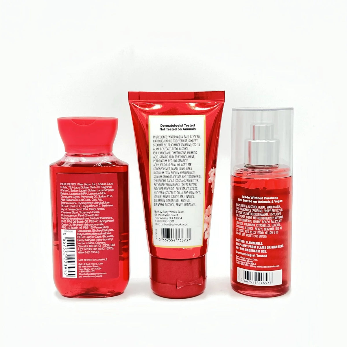 Japanese Cherry Blossom Travel Size Shower Gel, Body Cream and Fragrance Mist 3-Piece Set A1367