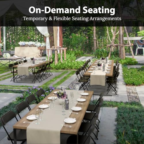 White 4 Pack Foldable Plastic Chair A200