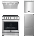 30 Electric Range, Range Hood, Refrigerator and Dishwasher in Stainless Steel K43261