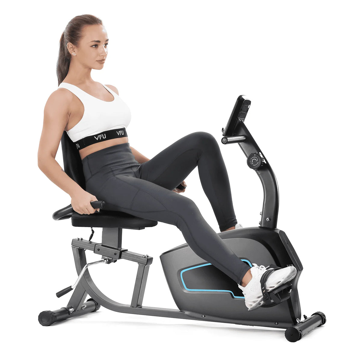 Recumbent Stationary Exercise Bike with Tablet Holder I51461