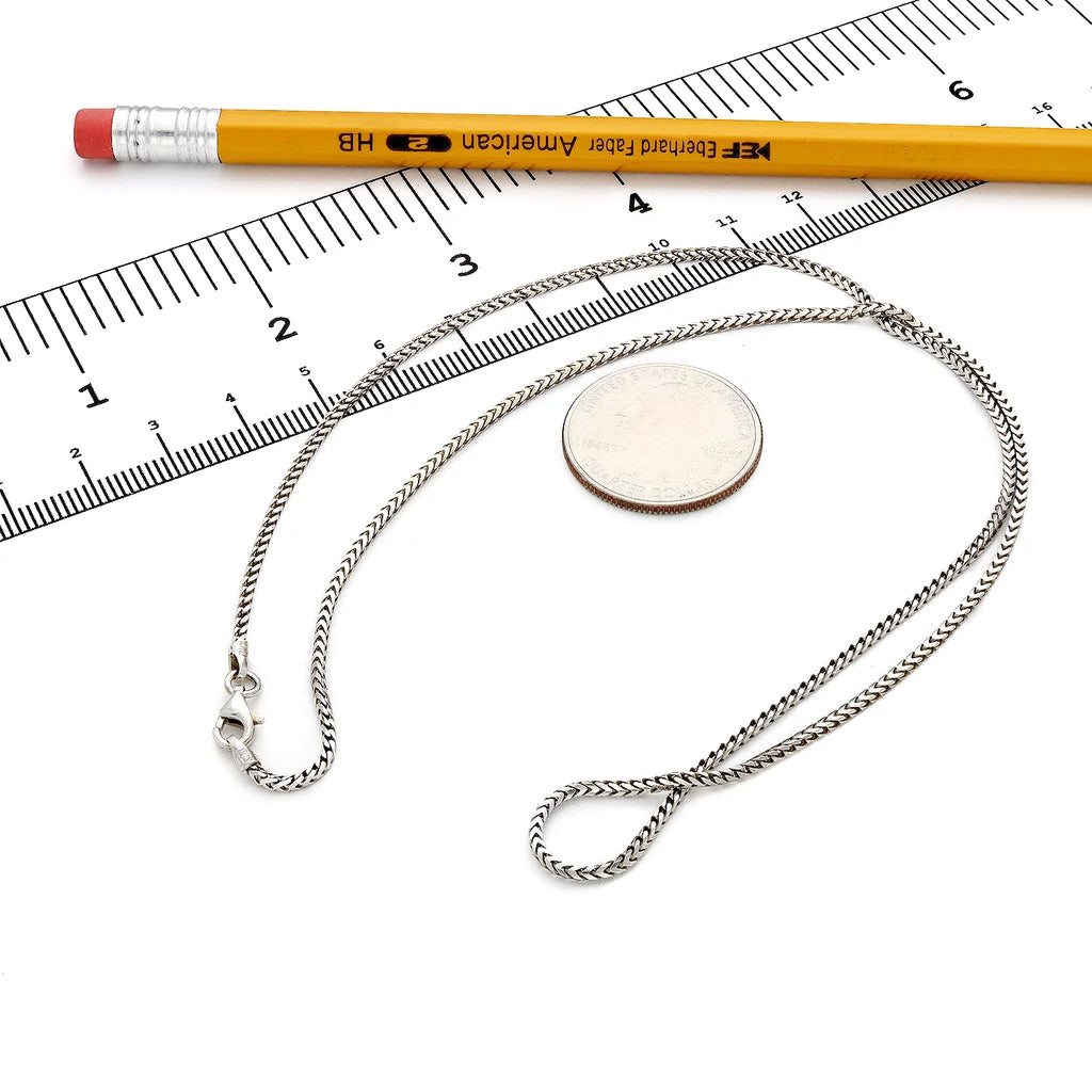 Sterling Silver 1.5mm Franco Chain Necklace H460