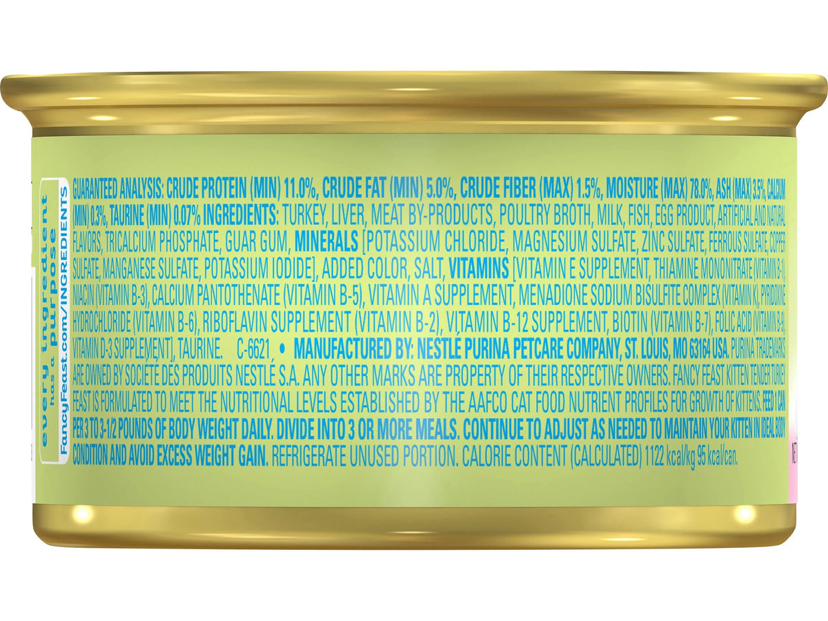 Wet Kitten Food Pate 3 OZ Can Pack of 24 I52634