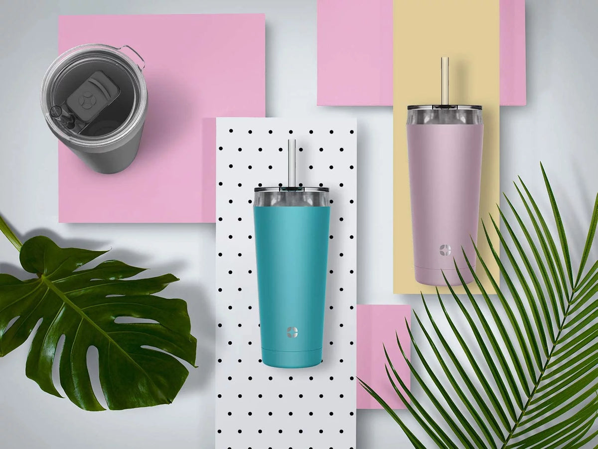 Vacuum Insulated Stainless Steel Tumbler with Lid and Straw M823