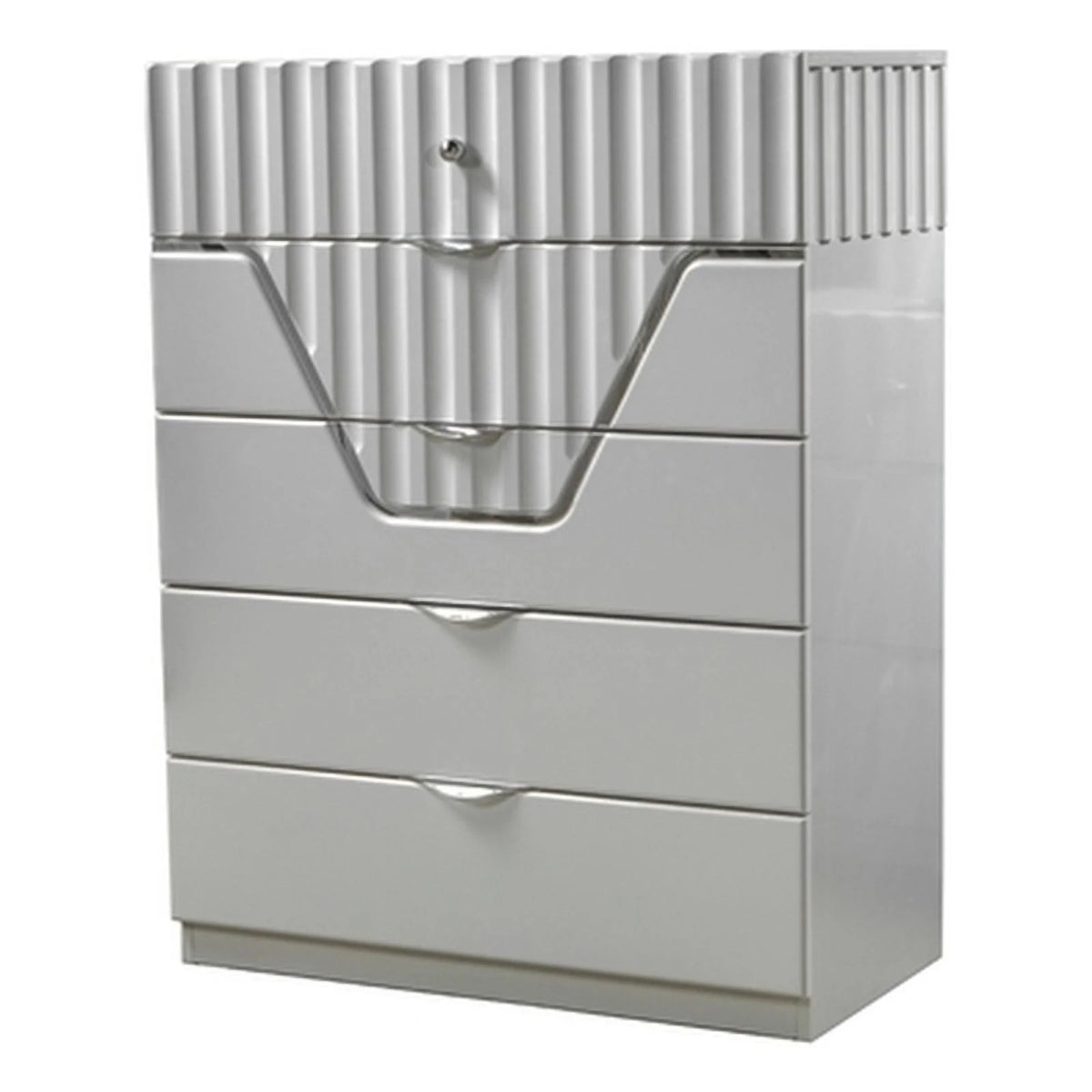 Gray 5-Drawer Wood Chest C689166