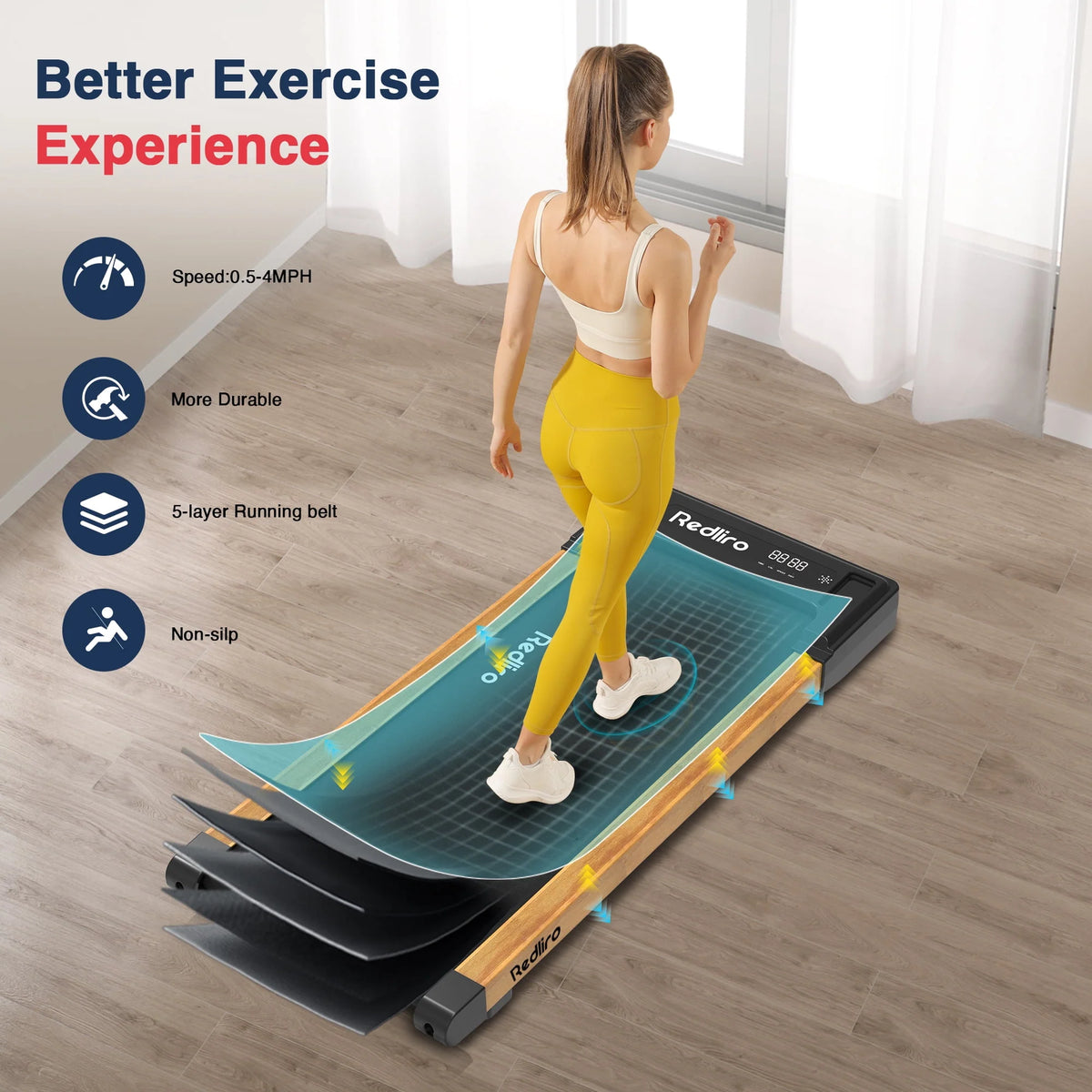White Walking Pad Treadmill P514